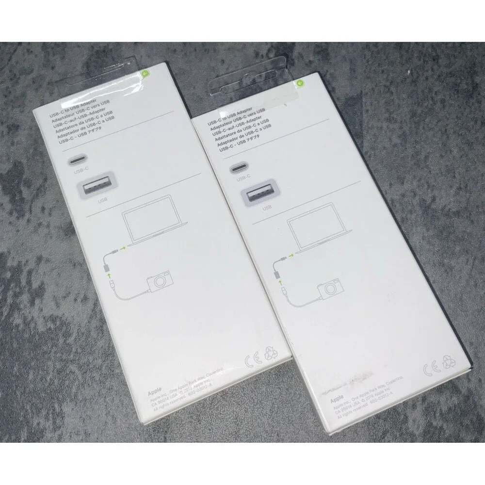Apple USB-C to USB Adapter for Mac/iPad (2 Pack) Model A1632